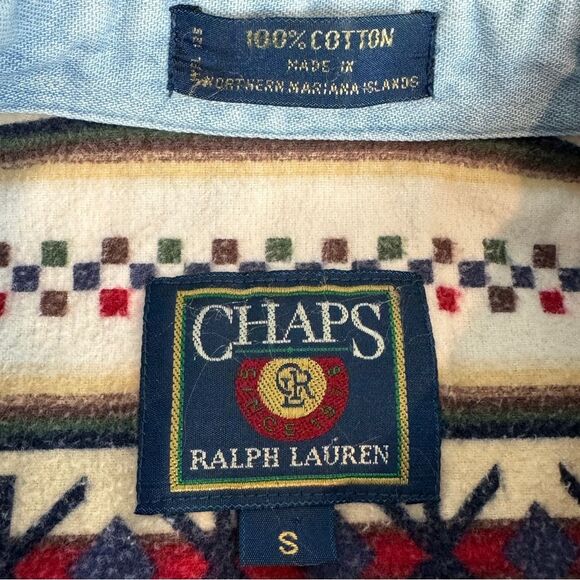 Chaps Ralph Lauren Southwestern Flannel Shirt S - Picture 3 of 6